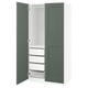 Opción: PAX / GRIMO Combinación de clóset, blanco/verde grisáceo, 100x60x201 cm