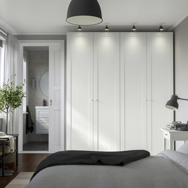 PAX / GULLABERG Combinación de clóset, blanco/blanco, 200x60x236 cm