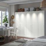 PAX / GULLABERG Combinación de clóset, blanco/blanco, 250x60x201 cm