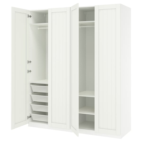 PAX / GULLABERG Combinación de clóset, blanco/blanco, 200x60x236 cm