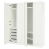PAX / GULLABERG Combinación de clóset, blanco/blanco, 200x60x236 cm
