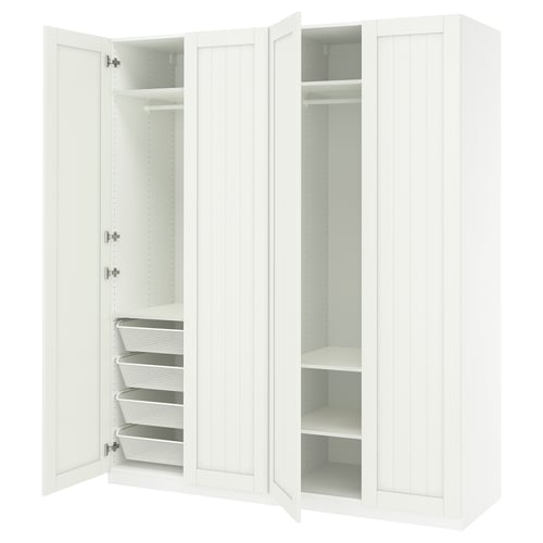 PAX / GULLABERG Combinación de clóset, blanco/blanco, 200x60x236 cm