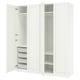 PAX / GULLABERG Combinación de clóset, blanco/blanco, 200x60x236 cm