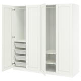 PAX / GULLABERG Combinación de clóset, blanco/blanco, 200x60x201 cm