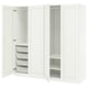 Opción: PAX / GULLABERG Combinación de clóset, blanco/blanco, 200x60x201 cm