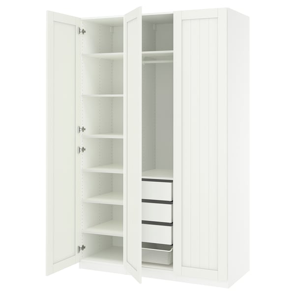 PAX / GULLABERG Combinación de clóset, blanco/blanco, 150x60x236 cm