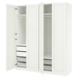 PAX / GULLABERG Combinación de clóset, blanco/blanco, 200x60x236 cm