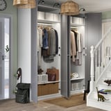 PAX / GULLABERG Combinación de clóset, blanco/gris, 200x60x236 cm
