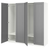 PAX / GULLABERG Combinación de clóset, blanco/gris, 200x60x201 cm