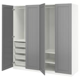 PAX / GULLABERG Combinación de clóset, blanco/gris, 200x60x201 cm
