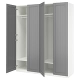 PAX / GULLABERG Combinación de clóset, blanco/gris, 200x60x236 cm