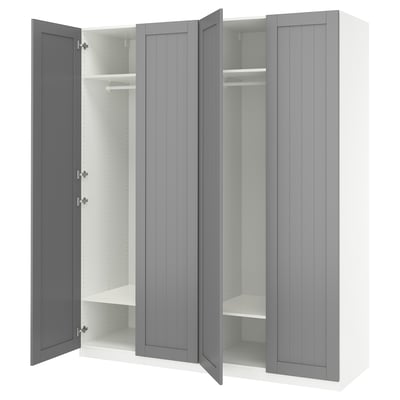 PAX / GULLABERG Combinación de clóset, blanco/gris, 200x60x236 cm