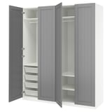 PAX / GULLABERG Combinación de clóset, blanco/gris, 200x60x236 cm