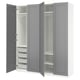 PAX / GULLABERG Combinación de clóset, blanco/gris, 200x60x236 cm