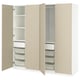PAX / REINSVOLL Combinación de clóset, blanco/beige grisáceo, 200x60x201 cm