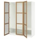 Opción: PAX / TONSTAD Combinación de clóset, blanco/chapa roble vidrio, 150x60x201 cm