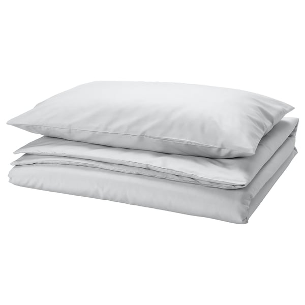 PILTANDVINGE Funda nórdica +funda(s) de almohada, gris, Individual