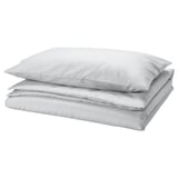 PILTANDVINGE Funda nórdica +funda(s) de almohada, gris, Individual
