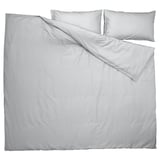 PILTANDVINGE Funda nórdica +funda(s) de almohada, gris, Matrimonial/queen