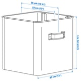 PLOGFÅRA Caja para almacenaje, beige claro, 35x33x32 cm