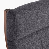 POÄNG Silla mecedora, café/Gunnared gris oscuro