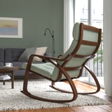 POÄNG Silla mecedora, café/Gunnared Verde claro