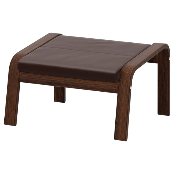 POÄNG Sillón y reposapiés, café/Glose café oscuro