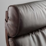 POÄNG Sillón y reposapiés, café/Glose café oscuro