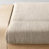 POÄNG Taburete, chapa abedul/Hillared beige