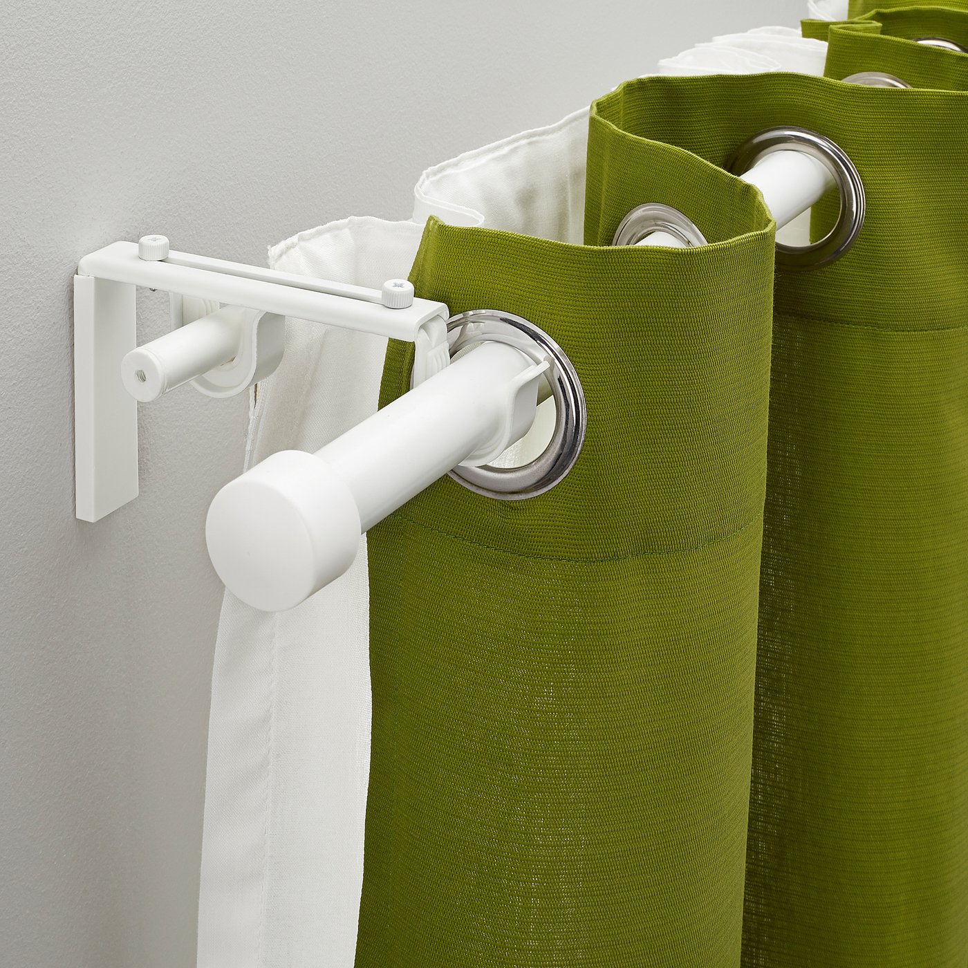 racka hugad combinacion barra p cortina doble blanco 210 385 cm