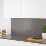 RÅHULT Panel de pared, gris oscuro mate/efecto mármol cuarzo, 1 m²x1.2 cm