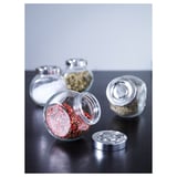 RAJTAN Tarro para especias, vidrio/color aluminio, 15 cl