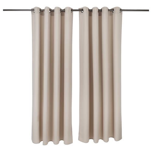 REVLUMMER Cortinas, 1 par, beige, 140x213 cm