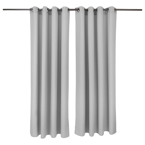 REVLUMMER Cortinas, 1 par, gris claro, 140x213 cm