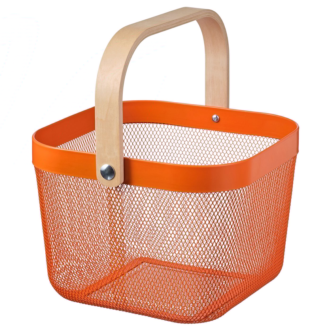 RISATORP Canasta, naranja, 25x26x18 cm - IKEA