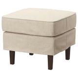 ROCKSJÖN Sillón con taburete, Kilanda beige claro