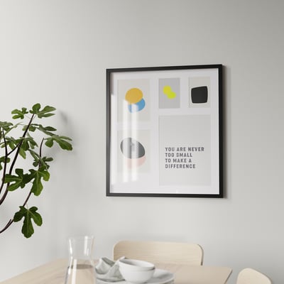 RÖDALM Marco para 5 fotos, negro, 64x71 cm