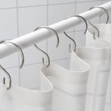 RUDSJÖN Anillos para cortina de baño, acero inoxidable