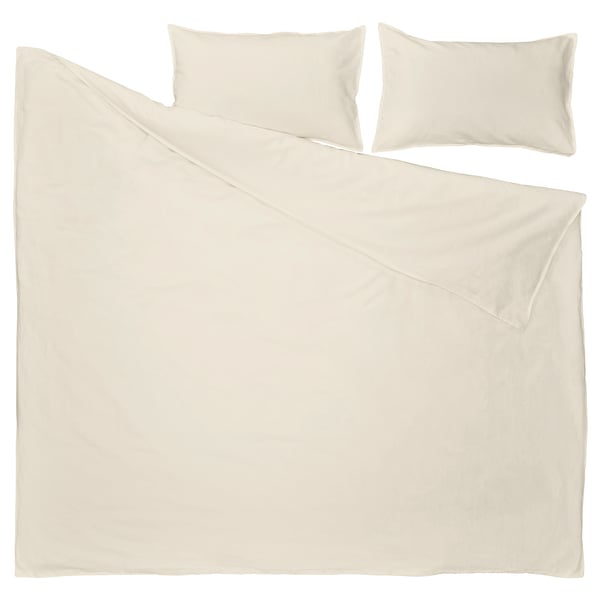 RUNDHAGTORN Funda nórdica +funda(s) de almohada, beige, King