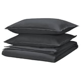 RUNDHAGTORN Funda nórdica +funda(s) de almohada, carbón, Matrimonial/queen