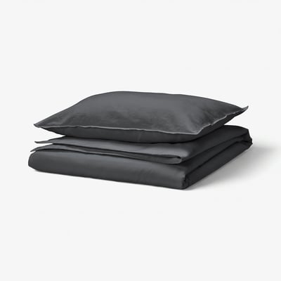 RUNDHAGTORN Funda nórdica +funda(s) de almohada, carbón, Individual