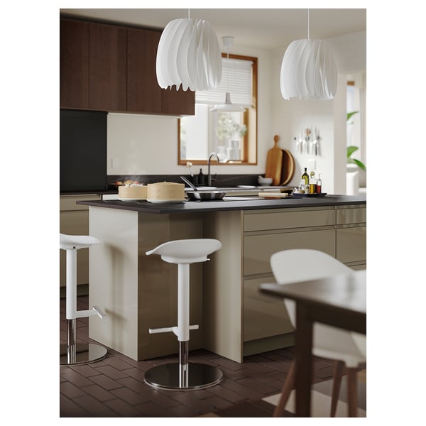 RUNSBÄCK Panel de pared, negro/marrón mate efecto mármol/porcelana de alta presión, 1 m²x2.0 cm