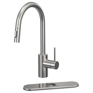 SALLSJÖN Grifo de cocina extraíb c/rociador, acero inoxidable