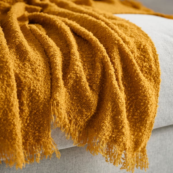 SANDBRODD Cobija, color mostaza, 130x170 cm
