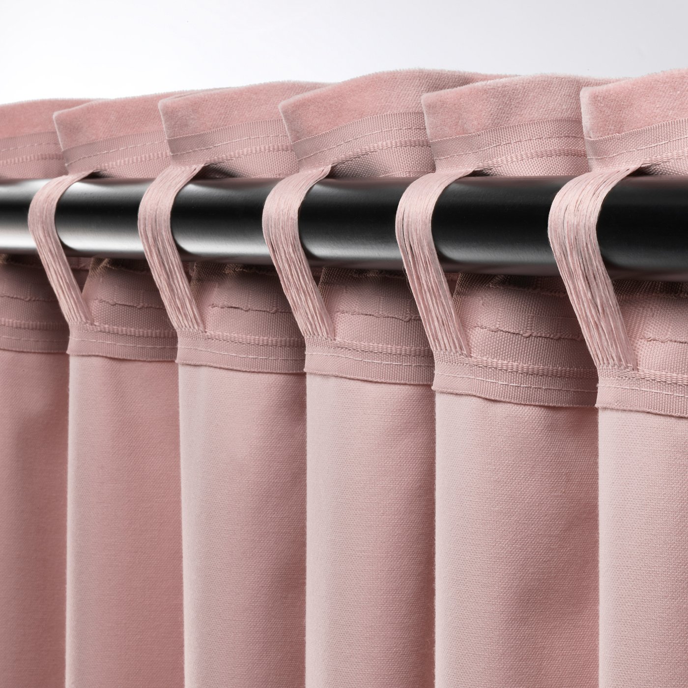 sanela cortinas oscuras 1 par rosa claro 140x250 cm