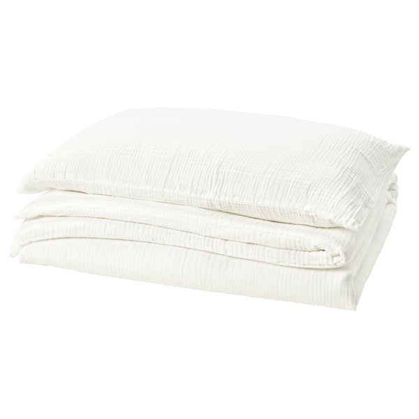 SCHERSMIN Funda nórdica +funda(s) de almohada, blanco, Individual
