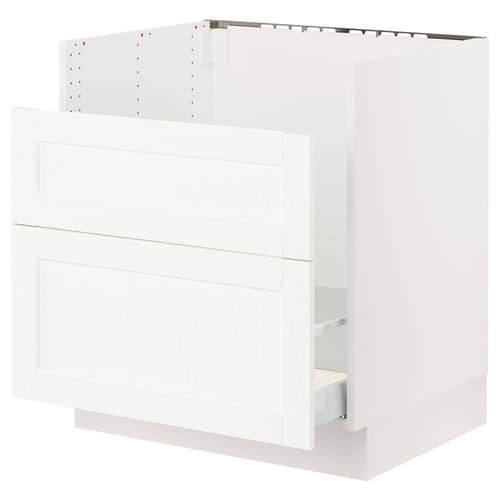 SEKTION Gab bajo fregdr TALLSJÖN, blanco Enköping/blanco efecto madera, 76x61x76 cm