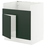 SEKTION Gab bajo fregdr TALLSJÖN, blanco/Havstorp Verde oscuro, 76x61x76 cm