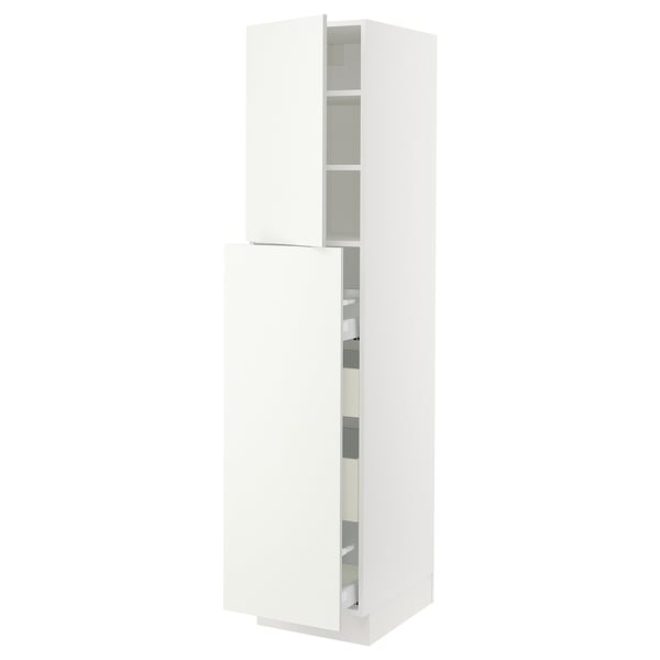 SEKTION Gabin alt extb 2 prtas 4 cjnes+ests, blanco/Vallstena blanco, 46x61x203 cm