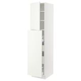 SEKTION Gabin alt extb 2 prtas 4 cjnes+ests, blanco/Vallstena blanco, 46x61x203 cm